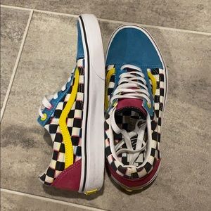 Vans old school checkerboard shoes